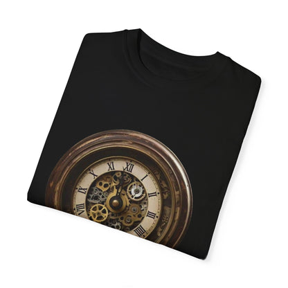 Vintage Clock Graphic Unisex Garment-Dyed T-Shirt