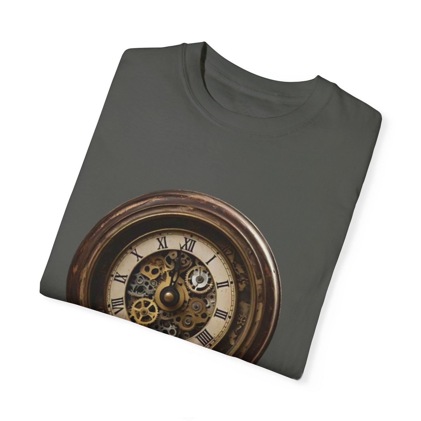 Vintage Clock Graphic Unisex Garment-Dyed T-Shirt