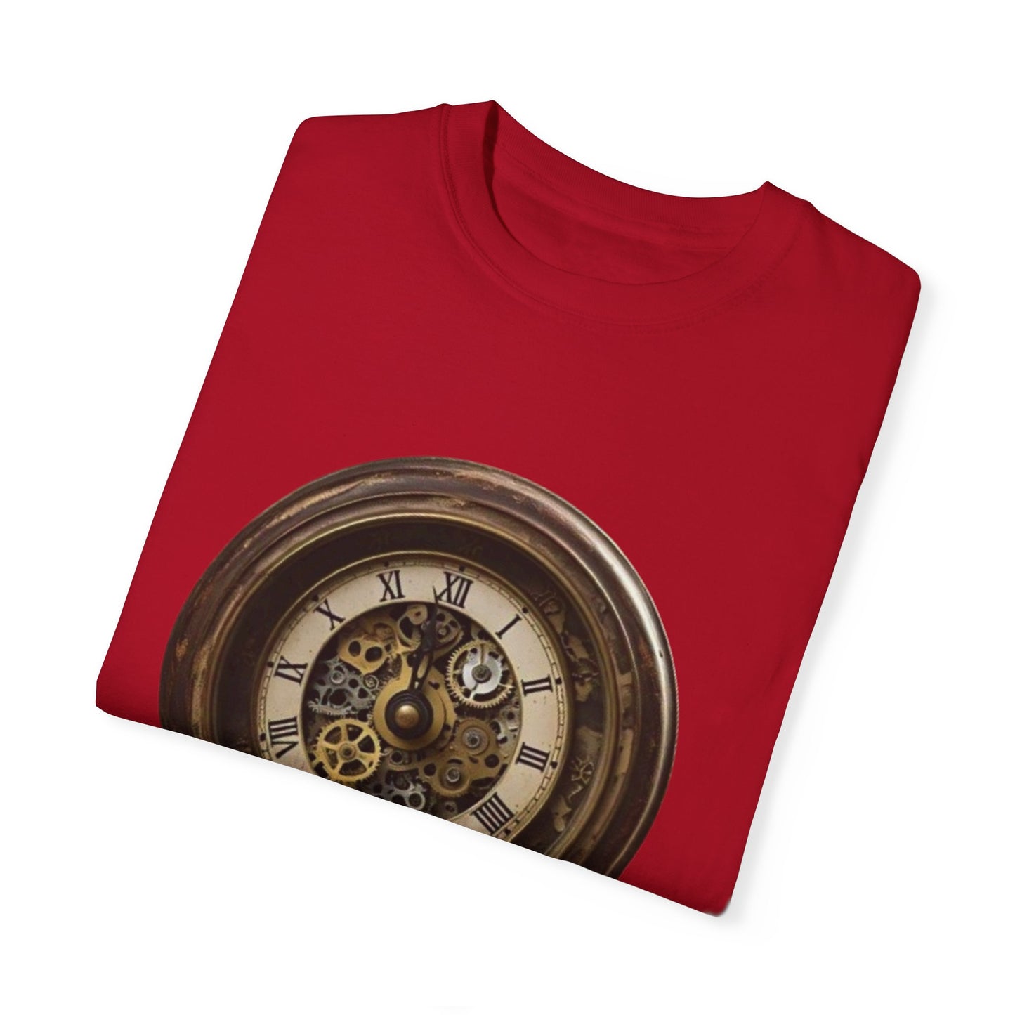Vintage Clock Graphic Unisex Garment-Dyed T-Shirt