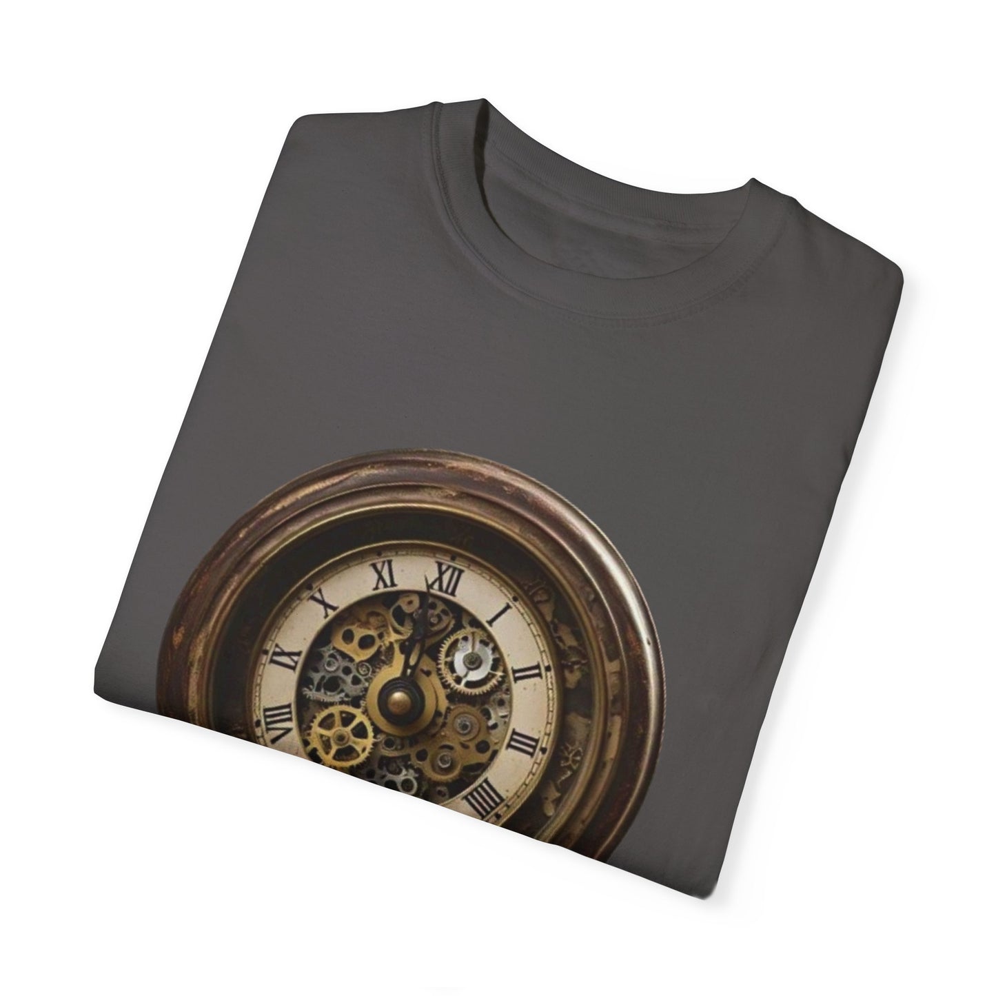 Vintage Clock Graphic Unisex Garment-Dyed T-Shirt