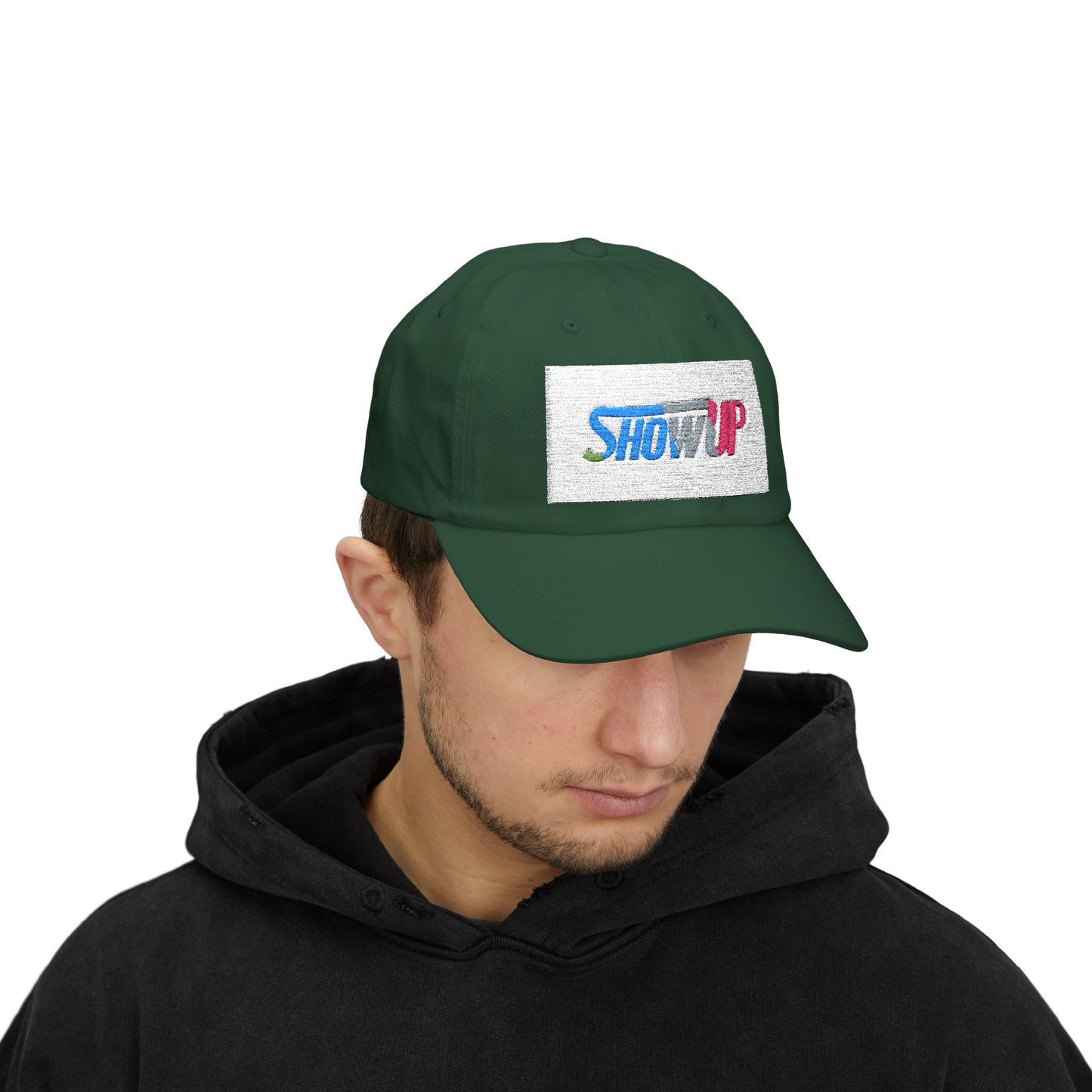 Show Up Classic Dad Cap - Casual Everyday Hat, Unisex Baseball Cap, Gift for Dad, Outdoor Hat, Inspirational Accessories