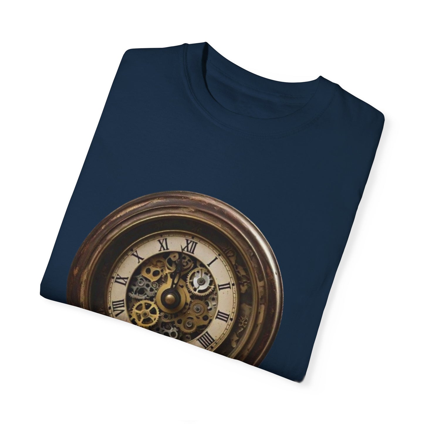Vintage Clock Graphic Unisex Garment-Dyed T-Shirt