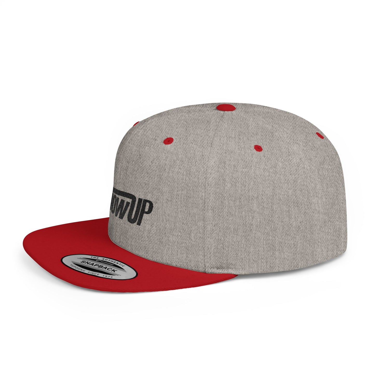 Stylish Flat Bill Snapback Hat - Show Up Statement Cap for Trendsetters, Casual Events, Gift, Streetwear, Everyday Use