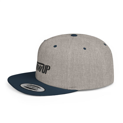 Stylish Flat Bill Snapback Hat - Show Up Statement Cap for Trendsetters, Casual Events, Gift, Streetwear, Everyday Use