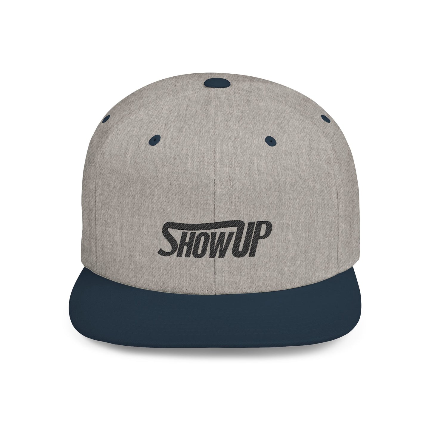 Stylish Flat Bill Snapback Hat - Show Up Statement Cap for Trendsetters, Casual Events, Gift, Streetwear, Everyday Use