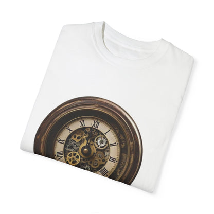 Vintage Clock Graphic Unisex Garment-Dyed T-Shirt