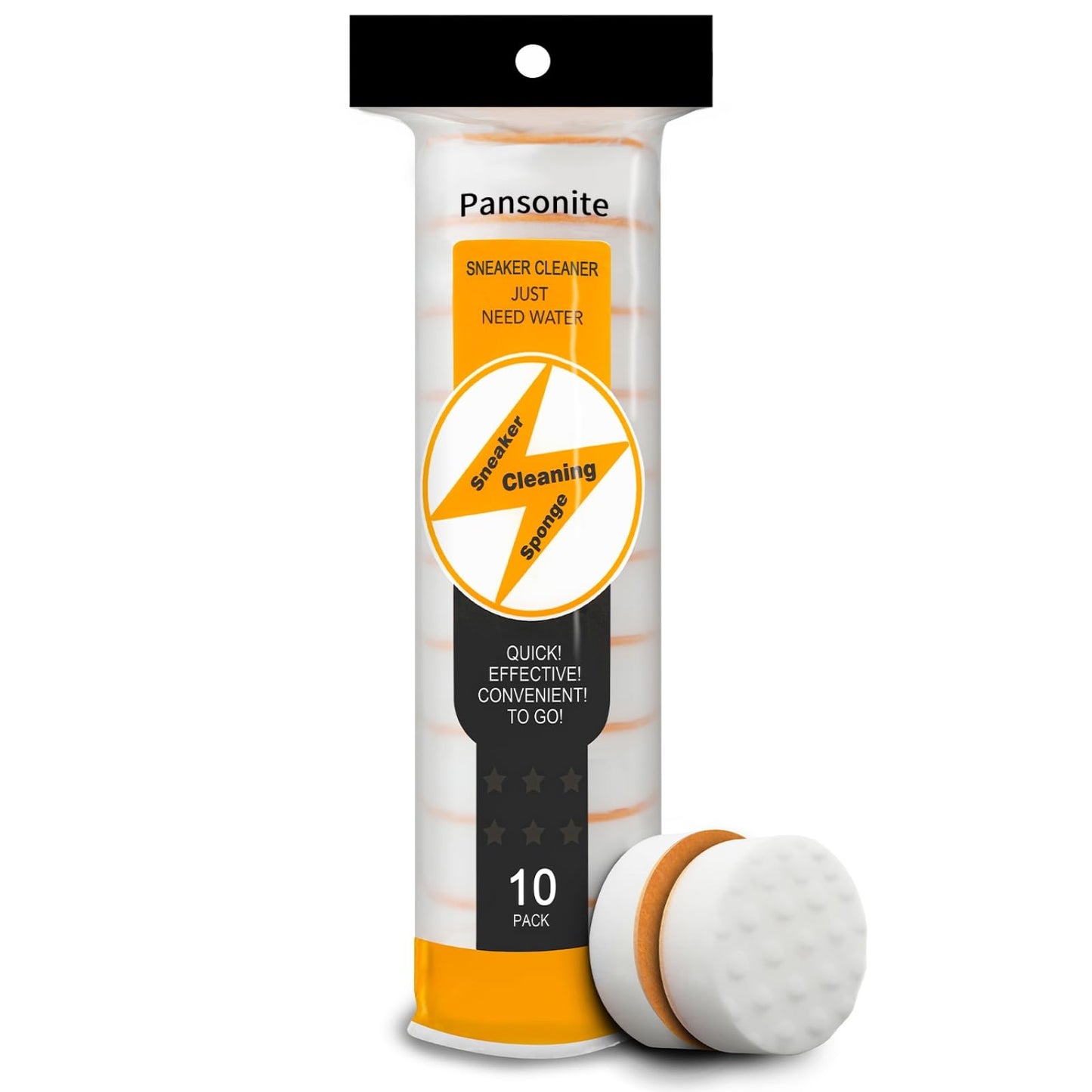 Pansonite Instant Sole and Sneaker Cleaner, Premium Dual-Sided Sponge Shoe Cleaner Perfect for Shoe Soles Cleaning (10 Pack)