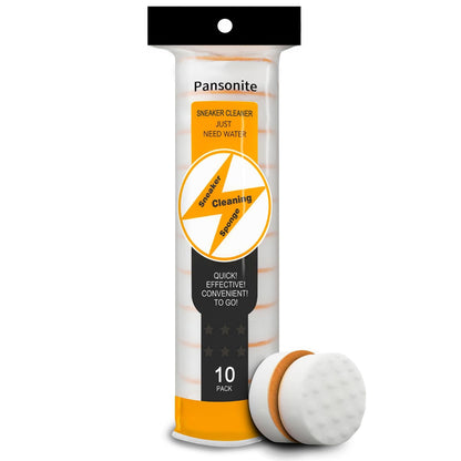 Pansonite Instant Sole and Sneaker Cleaner, Premium Dual-Sided Sponge Shoe Cleaner Perfect for Shoe Soles Cleaning (10 Pack)