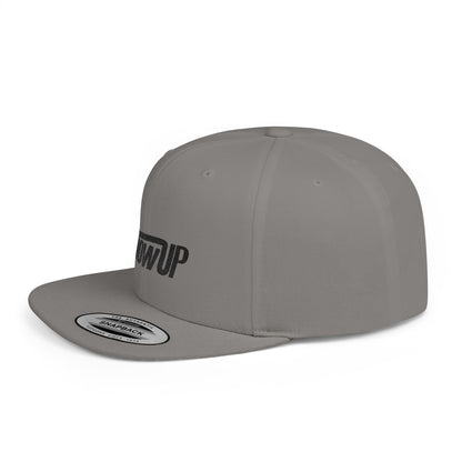 Stylish Flat Bill Snapback Hat - Show Up Statement Cap for Trendsetters, Casual Events, Gift, Streetwear, Everyday Use