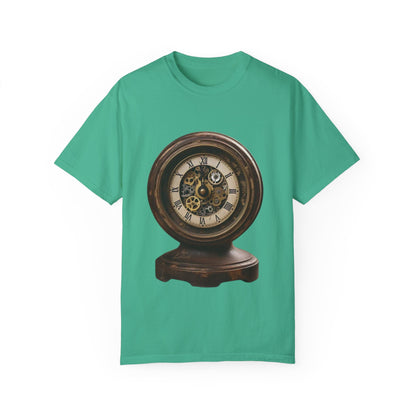Vintage Clock Graphic Unisex Garment-Dyed T-Shirt