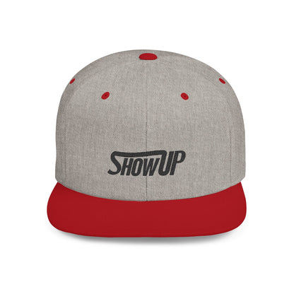 Stylish Flat Bill Snapback Hat - Show Up Statement Cap for Trendsetters, Casual Events, Gift, Streetwear, Everyday Use