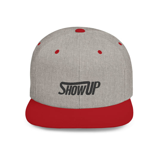 Stylish Flat Bill Snapback Hat - Show Up Statement Cap for Trendsetters, Casual Events, Gift, Streetwear, Everyday Use