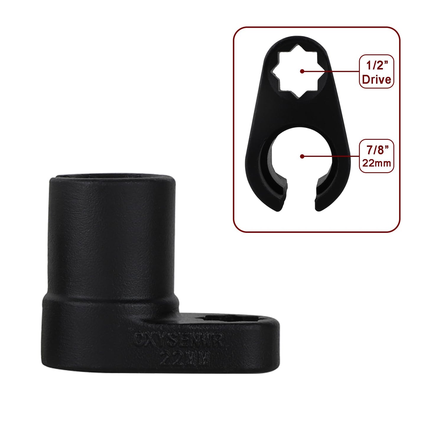 ITEQ 5 Pcs Automotive Oxygen Sensor Socket Wrench Remover tool and Thread Chaser Set