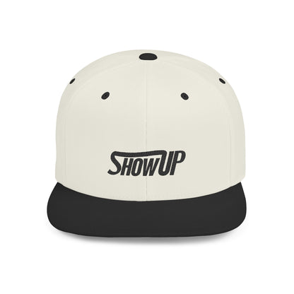 Stylish Flat Bill Snapback Hat - Show Up Statement Cap for Trendsetters, Casual Events, Gift, Streetwear, Everyday Use