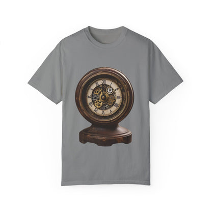 Vintage Clock Graphic Unisex Garment-Dyed T-Shirt