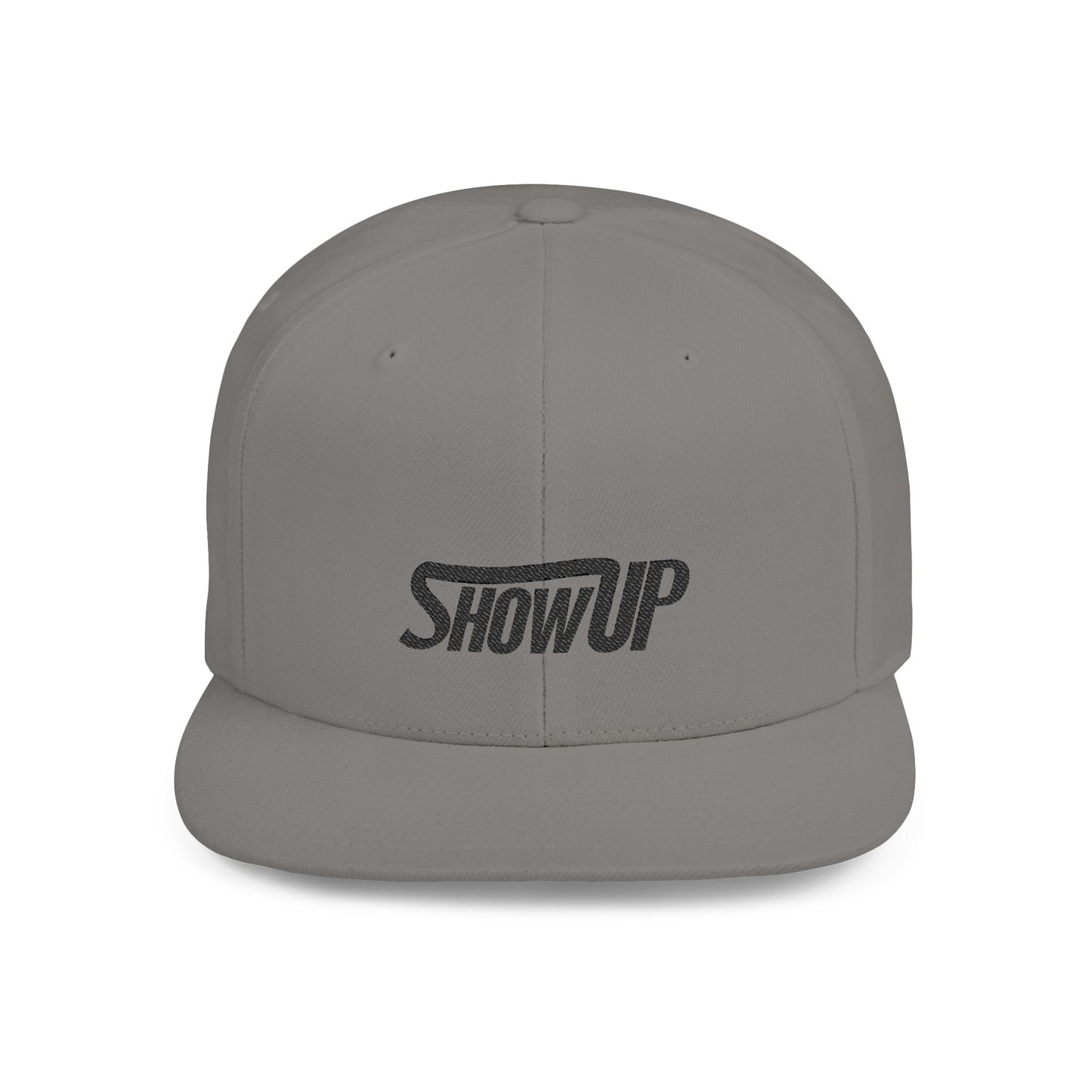 Stylish Flat Bill Snapback Hat - Show Up Statement Cap for Trendsetters, Casual Events, Gift, Streetwear, Everyday Use