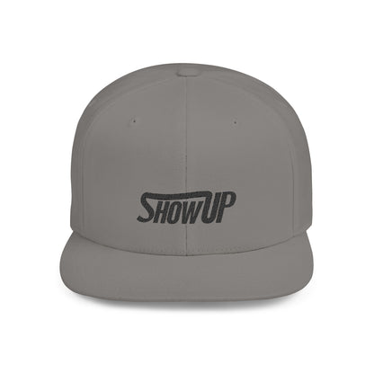 Stylish Flat Bill Snapback Hat - Show Up Statement Cap for Trendsetters, Casual Events, Gift, Streetwear, Everyday Use
