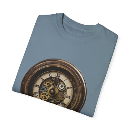 Vintage Clock Graphic Unisex Garment-Dyed T-Shirt