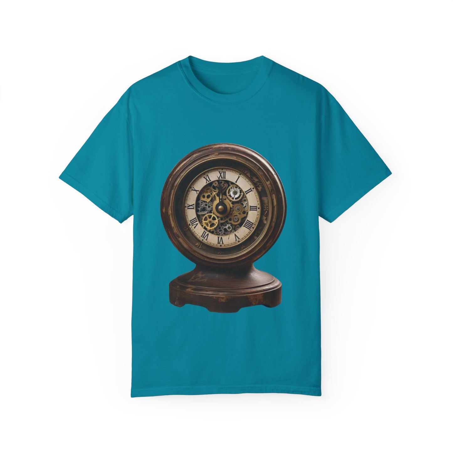 Vintage Clock Graphic Unisex Garment-Dyed T-Shirt