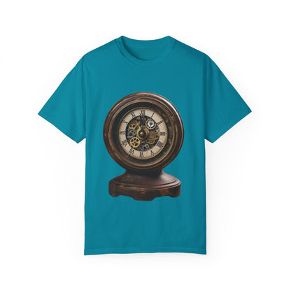 Vintage Clock Graphic Unisex Garment-Dyed T-Shirt
