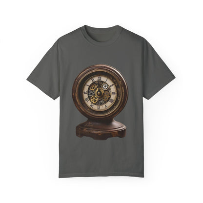 Vintage Clock Graphic Unisex Garment-Dyed T-Shirt