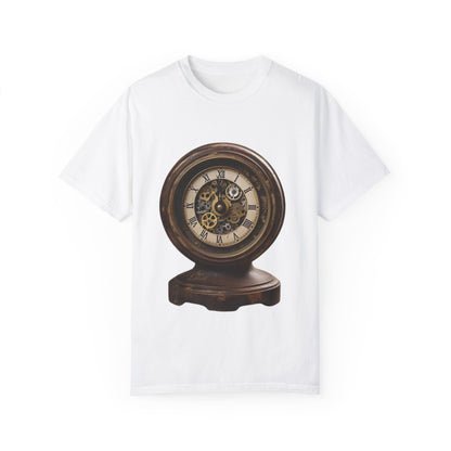Vintage Clock Graphic Unisex Garment-Dyed T-Shirt